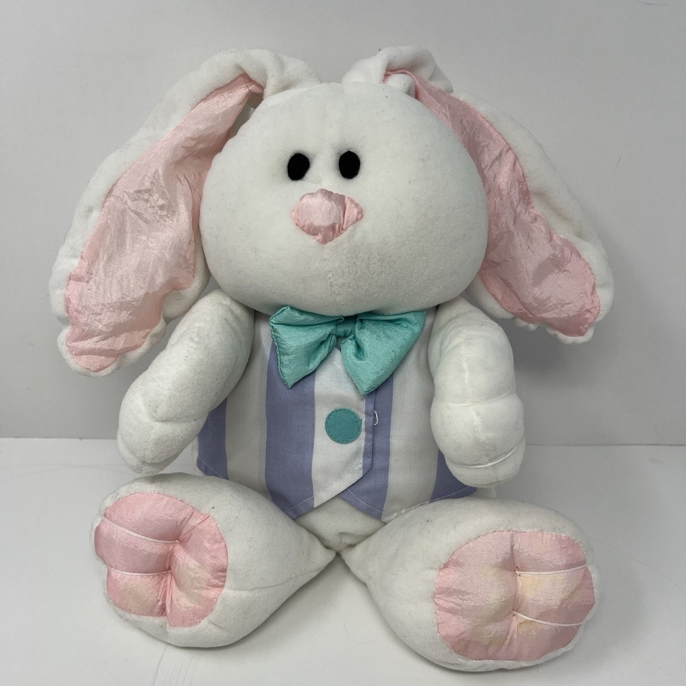 Gibson Easter Bunny Plush Toy Floppy‎ Stuffed Animal Rabbit Pastel Retro Decor